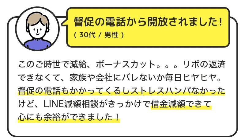 督促の電話から開放されました